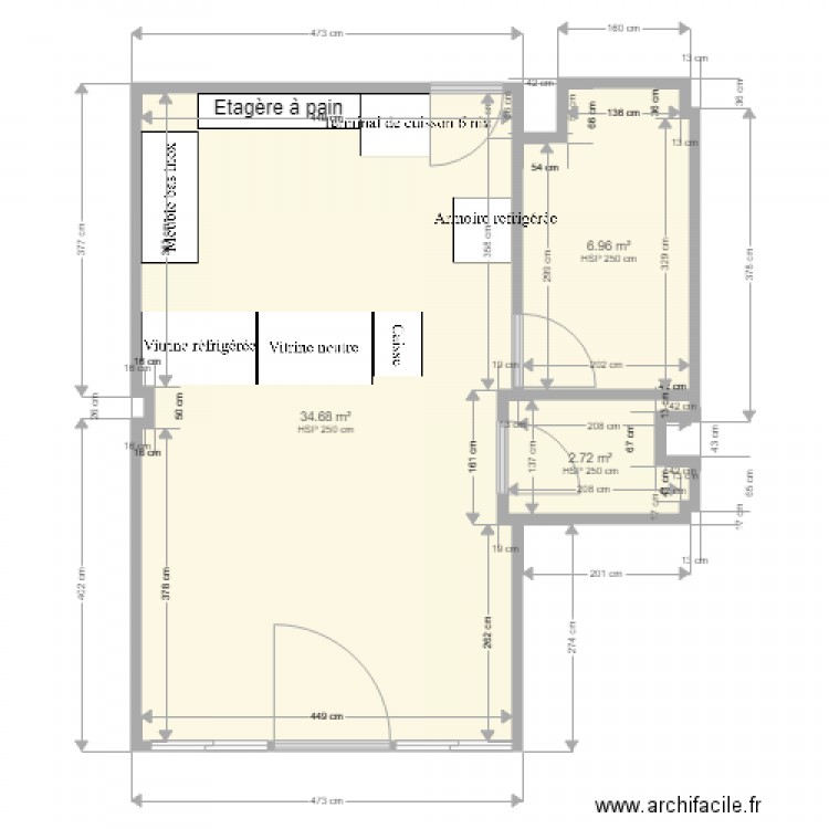 Local Centre ville 2. Plan de 0 pièce et 0 m2