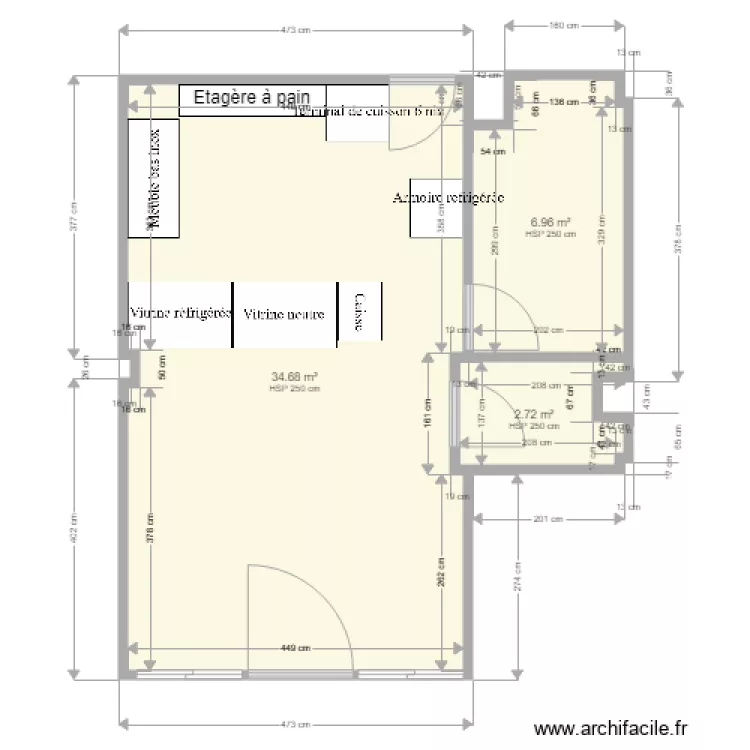 Local Centre ville 2. Plan de 