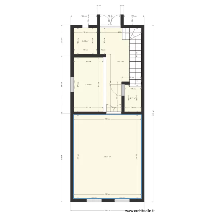 26893211 Etage 0 12x5m. Plan de 