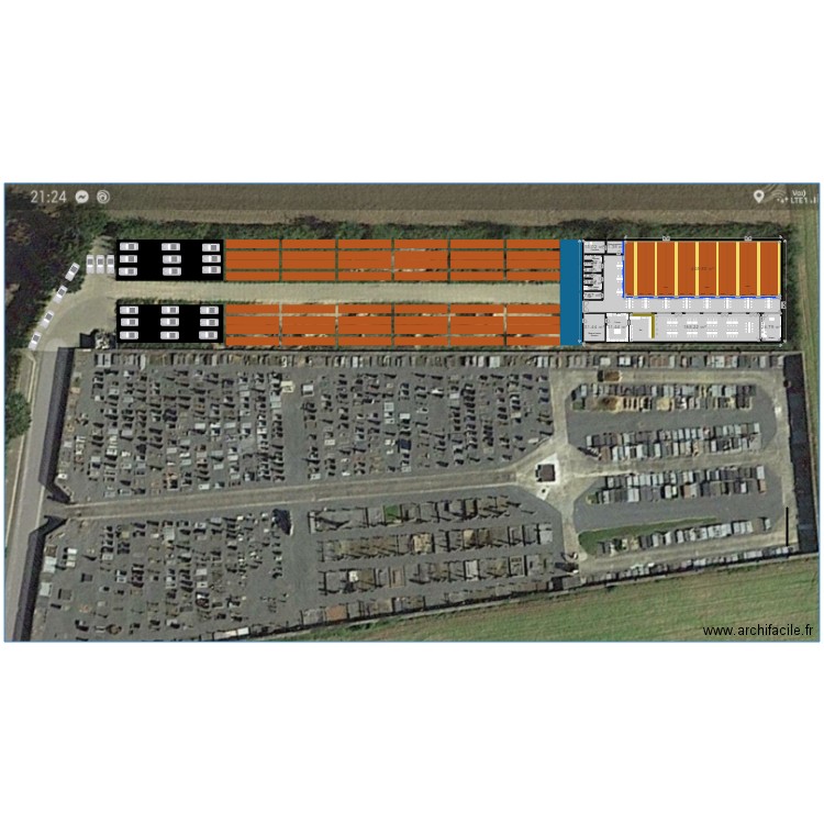 Projet salle jauche 15 terrains. Plan de 0 pièce et 0 m2