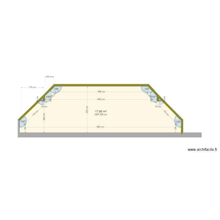 COUPE ETAGE. Plan de 0 pièce et 0 m2