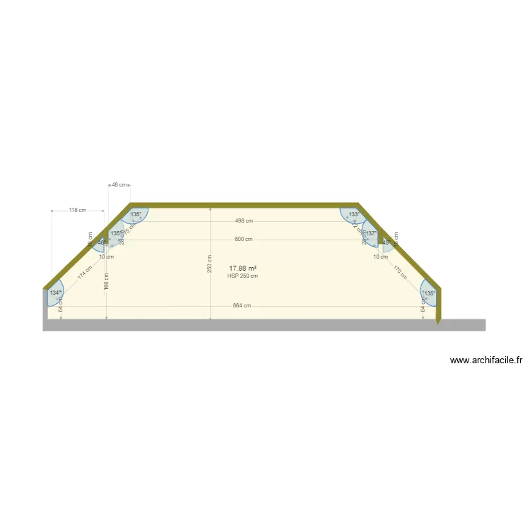 COUPE ETAGE. Plan de 