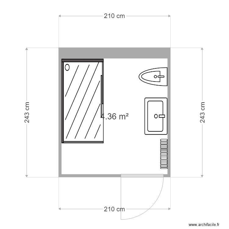 plan sdb benmeleh. Plan de 0 pièce et 0 m2