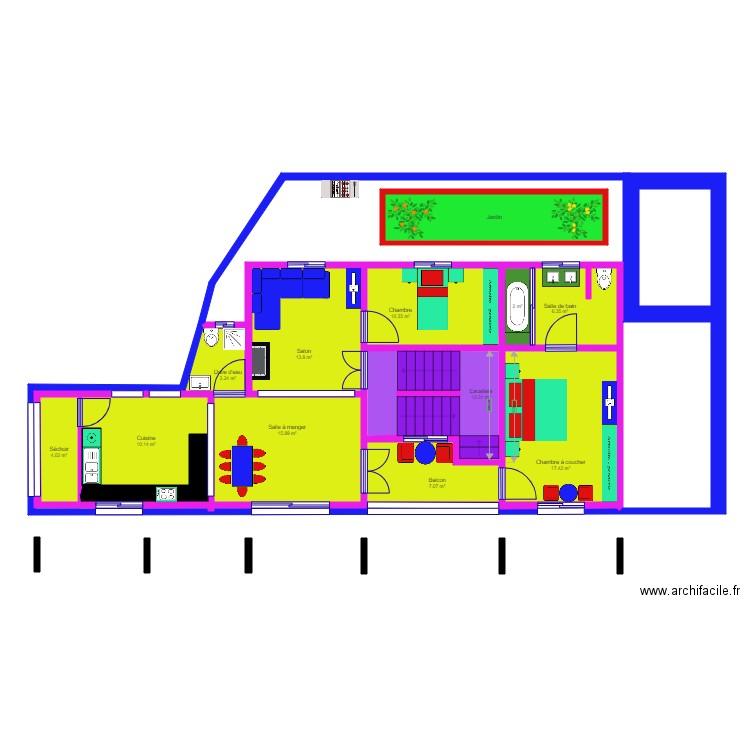 Villa premier étage. Plan de 0 pièce et 0 m2