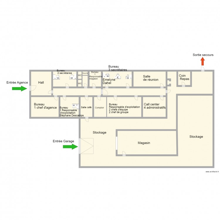 Plan agence Lambersart février 2016. Plan de 0 pièce et 0 m2