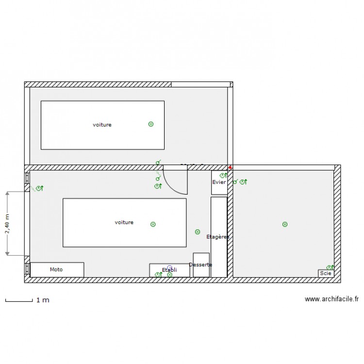 Zone garage. Plan de 0 pièce et 0 m2