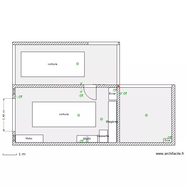 Zone garage. Plan de Zone garage. Plan de