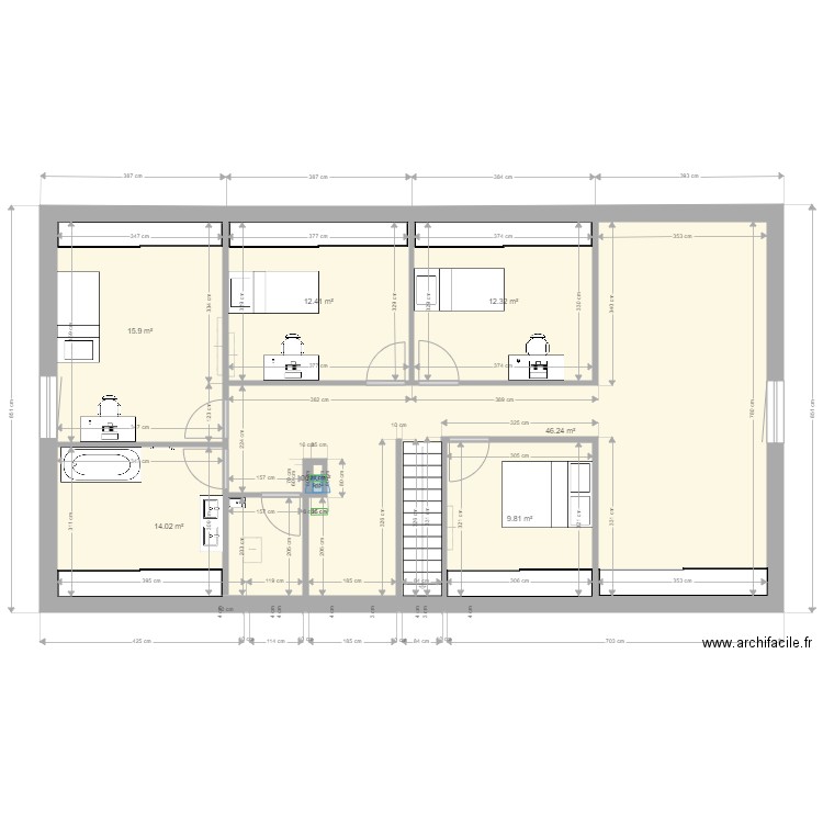 étage Valencogne 2021 mobilier. Plan de 0 pièce et 0 m2
