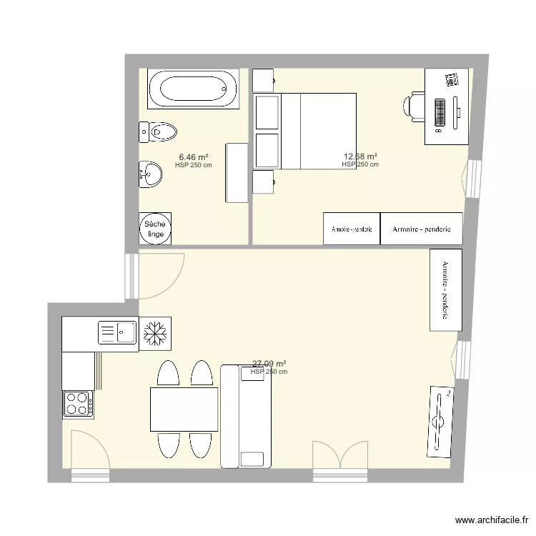 Appart de luc. Plan de 