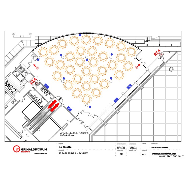 guelfe dejeuner . Plan de 0 pièce et 0 m2