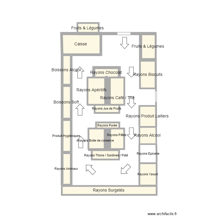 Plan Vival. Plan de 22 pièces et 12 m2