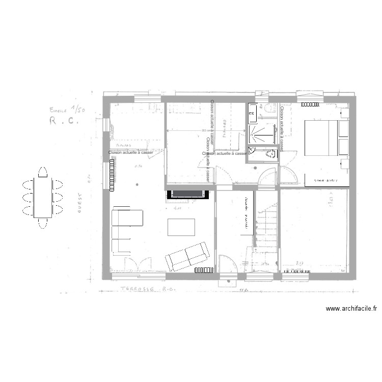 DSFA RDC. Plan de 0 pièce et 0 m2