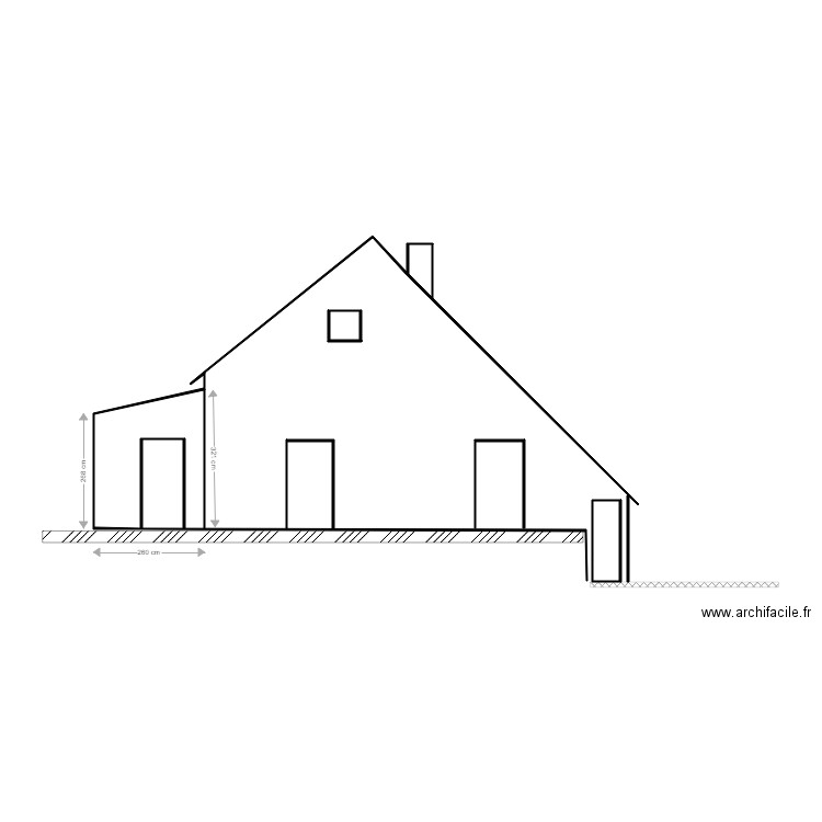 FACADE sud ouest 2. Plan de 0 pièce et 0 m2