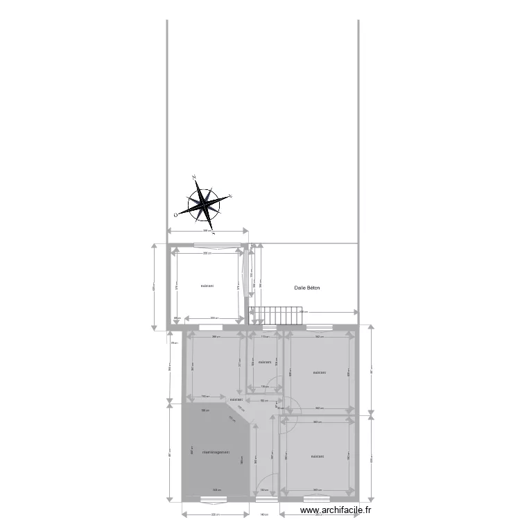 existant  potok. Plan de 