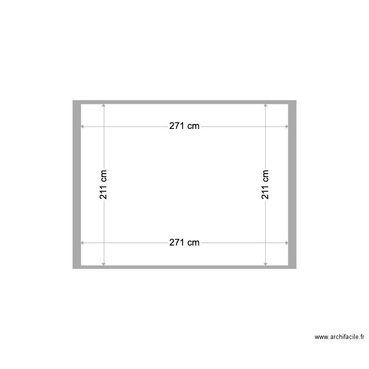 vitrine Samourai. Plan de 1 pièce et 6 m2