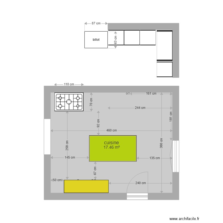 cuisine Eugénie 4. Plan de 0 pièce et 0 m2