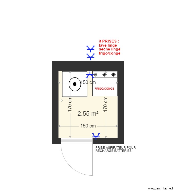 BUANDERIE ELEC. Plan de 0 pièce et 0 m2