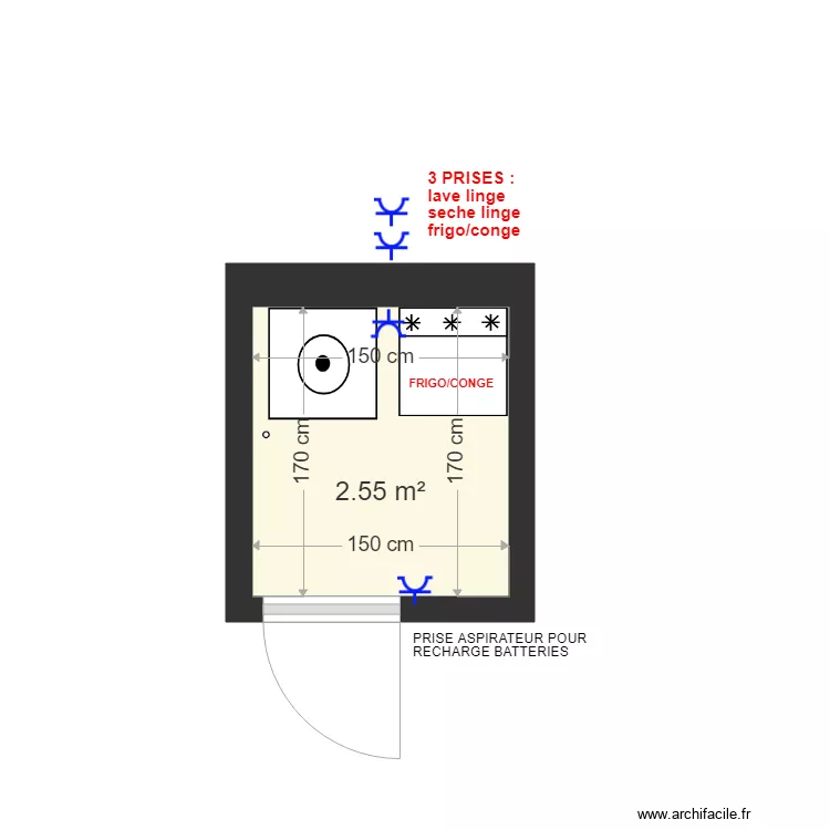 BUANDERIE ELEC. Plan de 