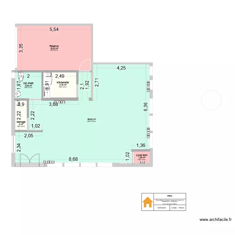 M&eacute;diath&egrave;que Plessala 4. Plan de 