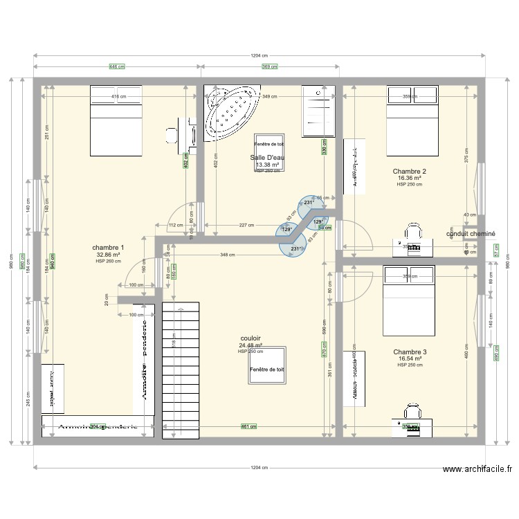  1er étage 2. Plan de 0 pièce et 0 m2