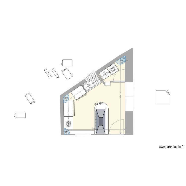 CUISINE ALBA 3. Plan de 0 pièce et 0 m2