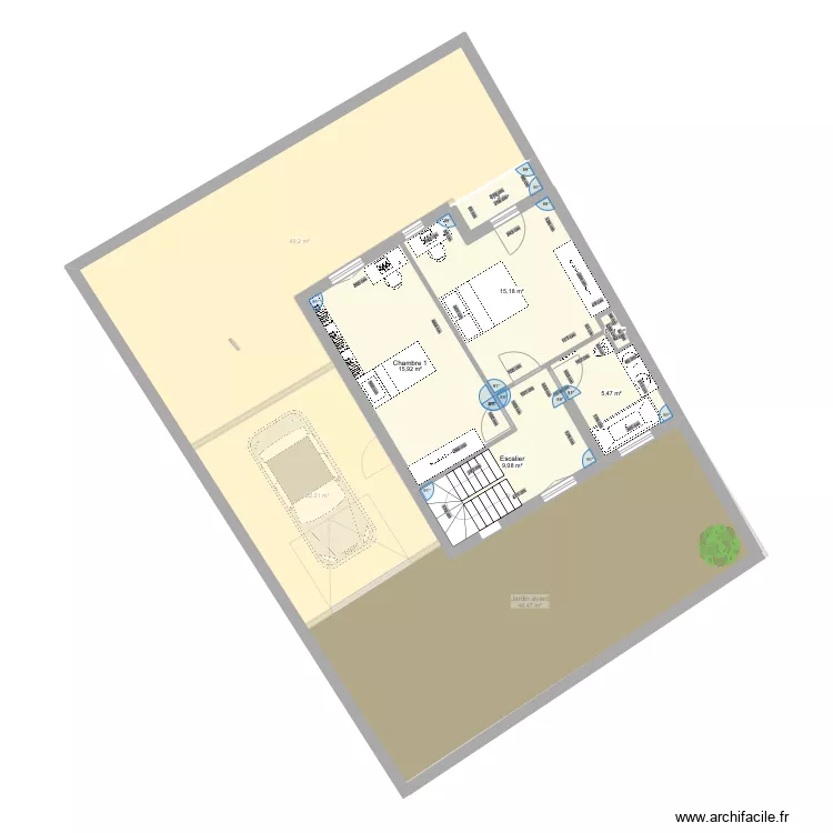 Maison Nogent - R2 escalier L. Plan de Maison Nogent - R2 escalier L. Plan de