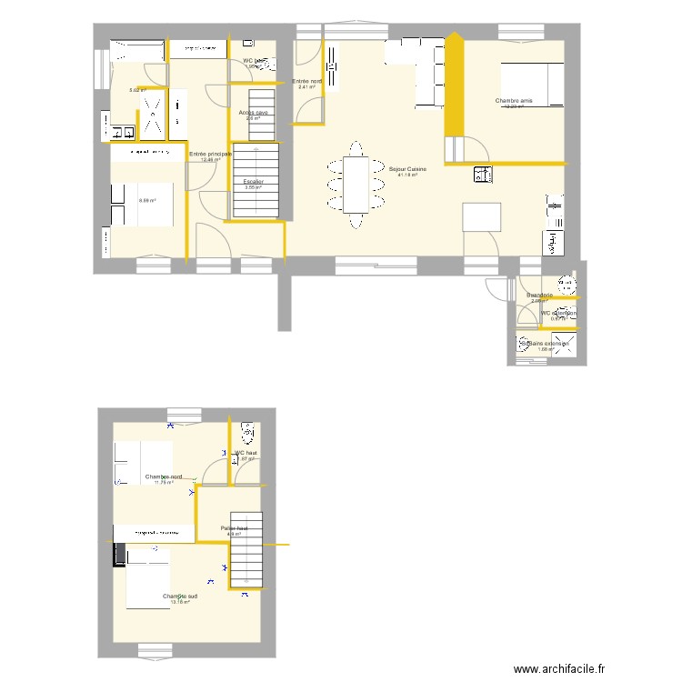 maison projet V3. Plan de 0 pièce et 0 m2