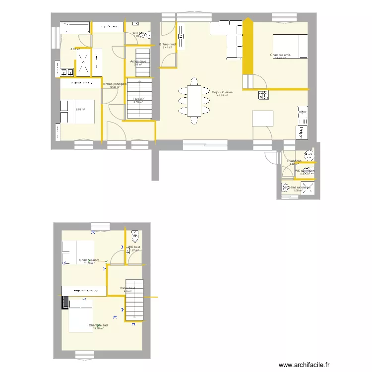 maison projet V3. Plan de 