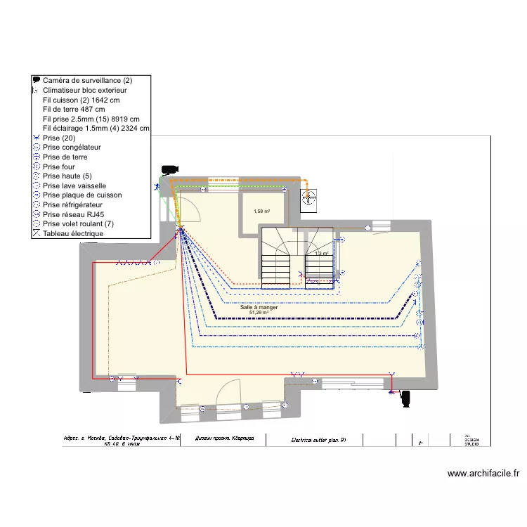 Électricité r0 prises volet. Plan de Électricité r0 prises volet. Plan de
