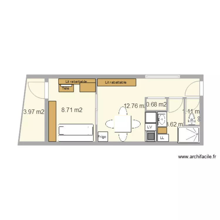 Studio Les Deux Alpes1. Plan de 