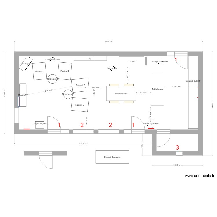 Salon 3. Plan de 0 pièce et 0 m2