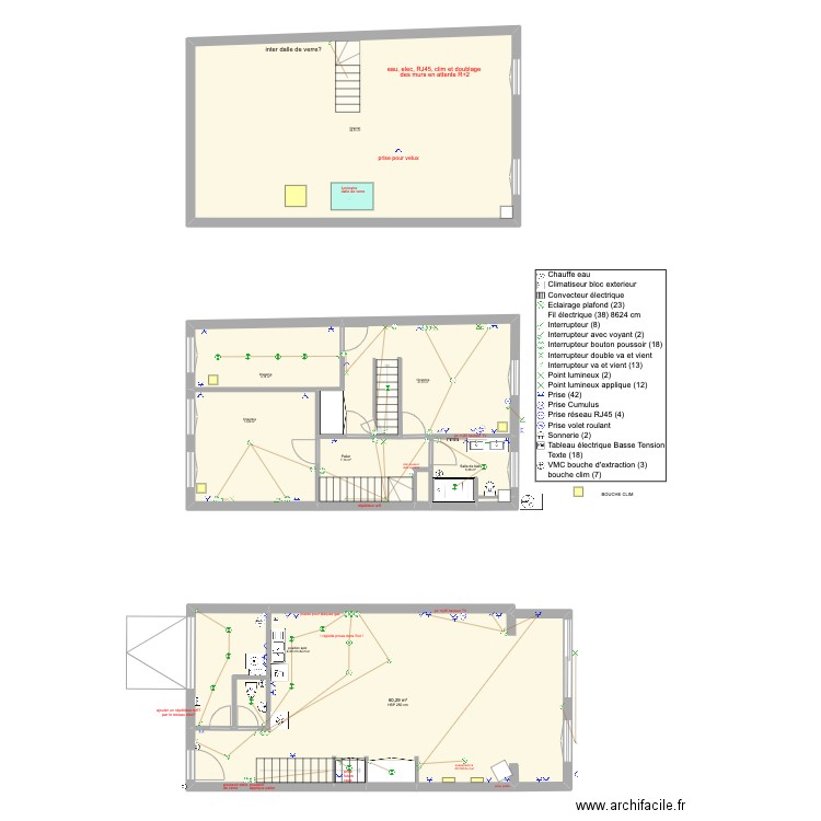 Dupouy - KATER. Plan de 10 pièces et 189 m2