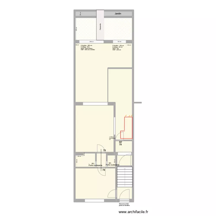 Banning 21 Rez PORTES. Plan de 0 pièce et 0 m2