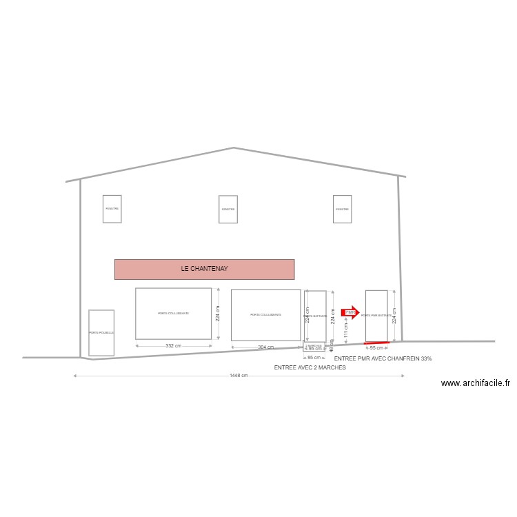 CHNATENAY PLAN DE FACADE . Plan de 0 pièce et 0 m2