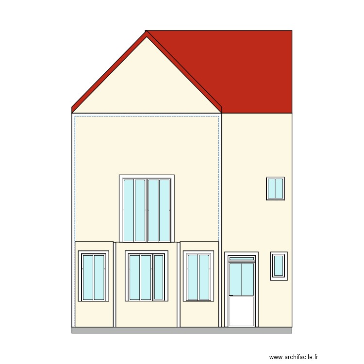 Facadee. Plan de 0 pièce et 0 m2