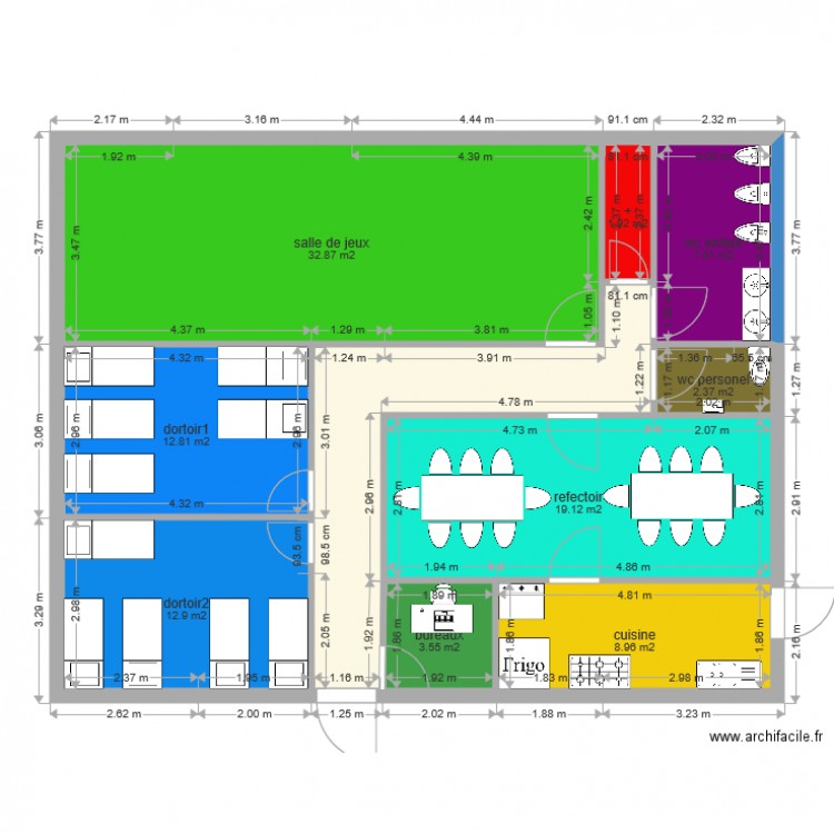 plan crèche Plan dessiné par fabrice57350