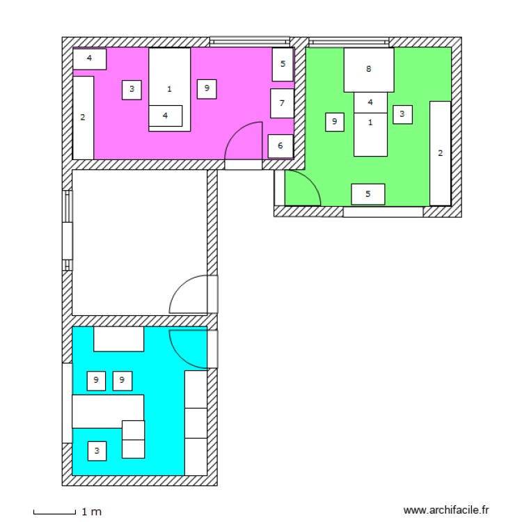 bureau n3. Plan de 0 pièce et 0 m2