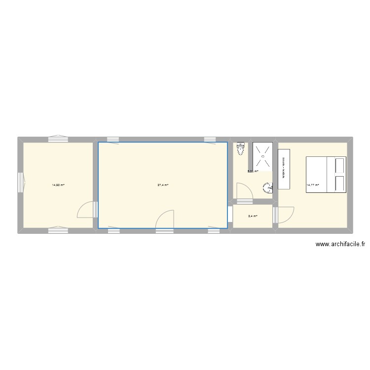 simple. Plan de 0 pièce et 0 m2