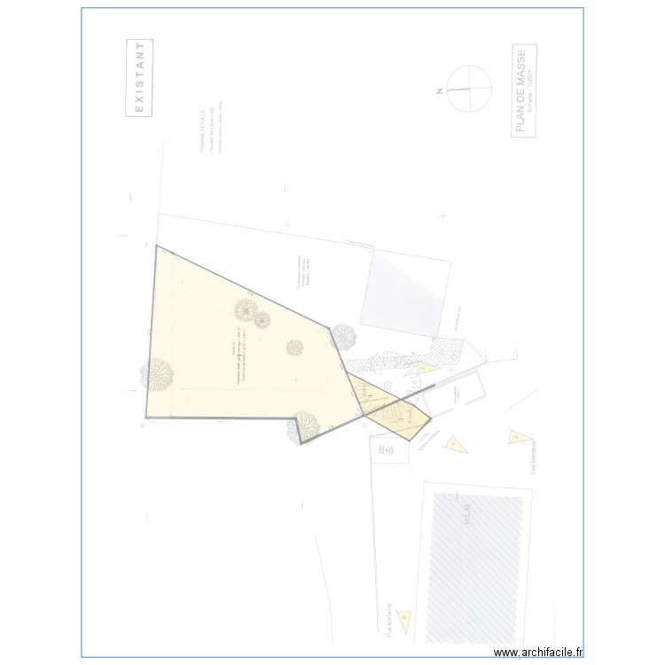 ANCELIN. Plan de 3 pièces et 459 m2