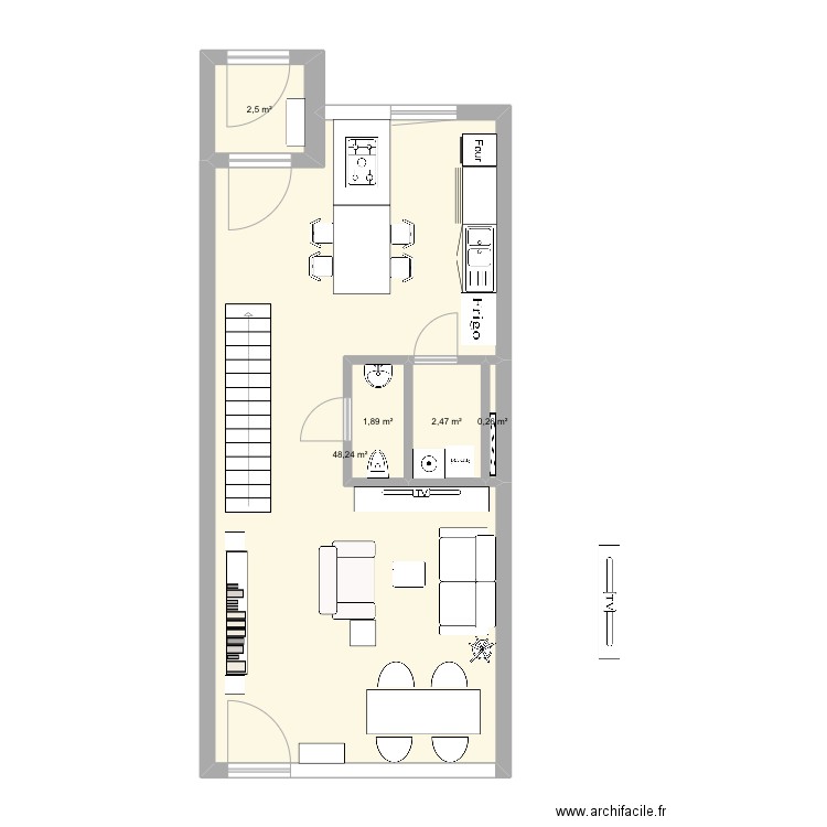Partie jour. Plan de 0 pièce et 0 m2