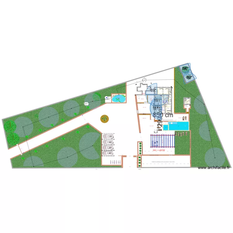 controsofito bagni. Plan de 