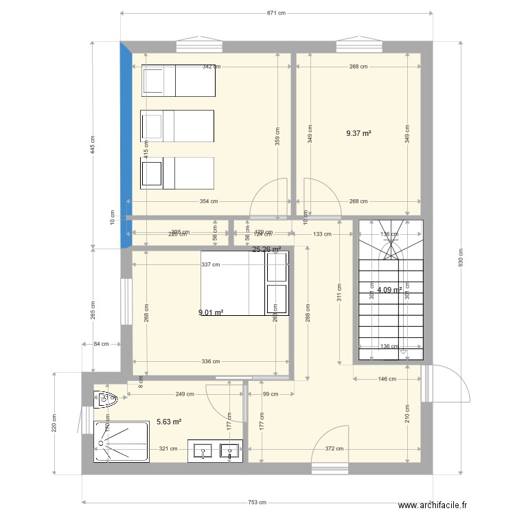 Filippini Projet étage Reillane. Plan de 0 pièce et 0 m2