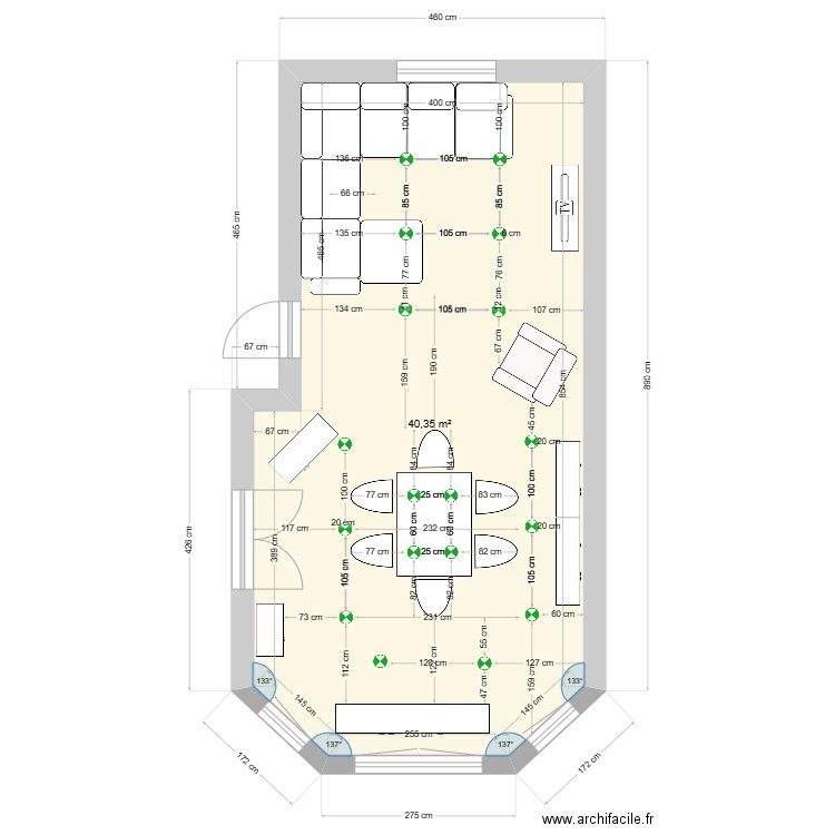 boulay salon 1. Plan de 0 pièce et 0 m2