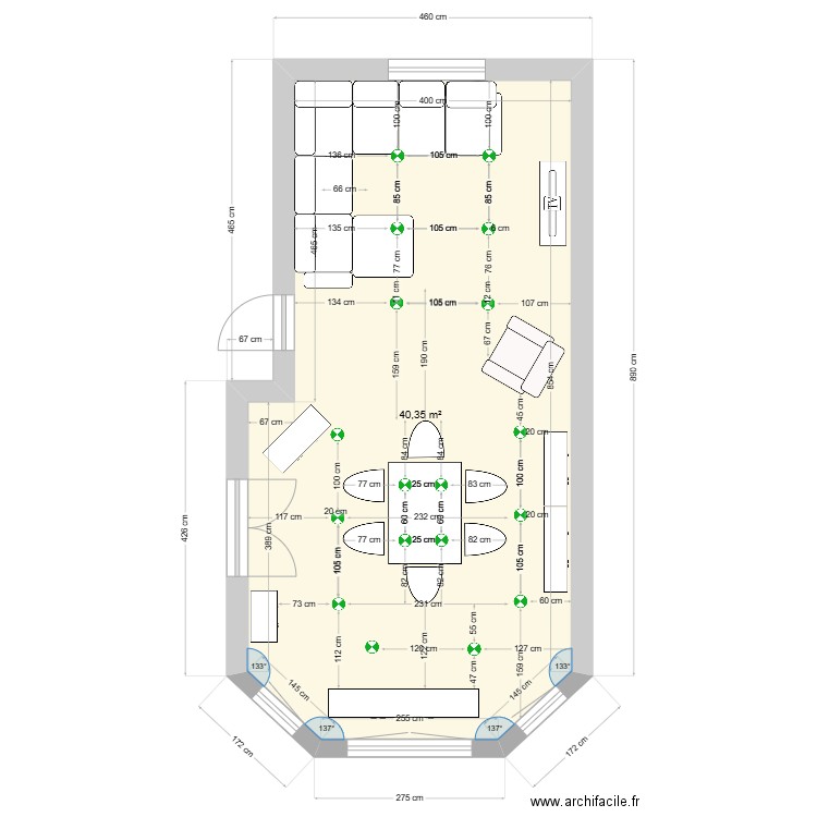 boulay salon 1. Plan de 0 pièce et 0 m2