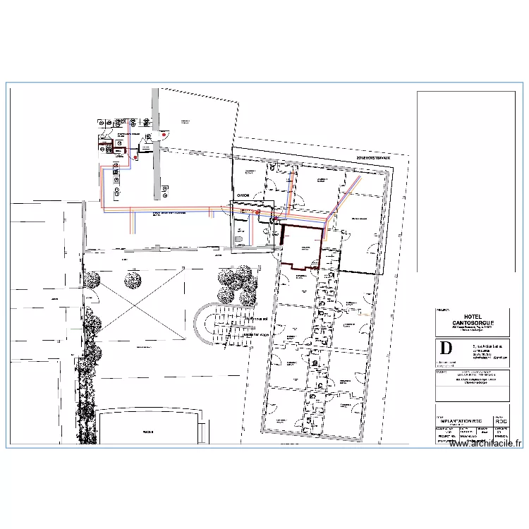 HOTEL RDC PLOMBERIE. Plan de HOTEL RDC PLOMBERIE. Plan de
