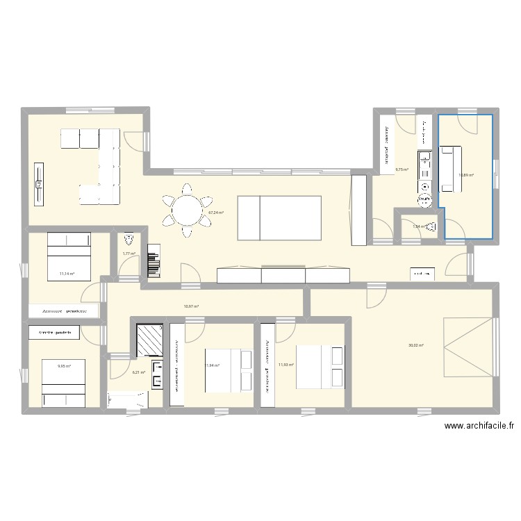 maison ppp. Plan de 12 pièces et 183 m2