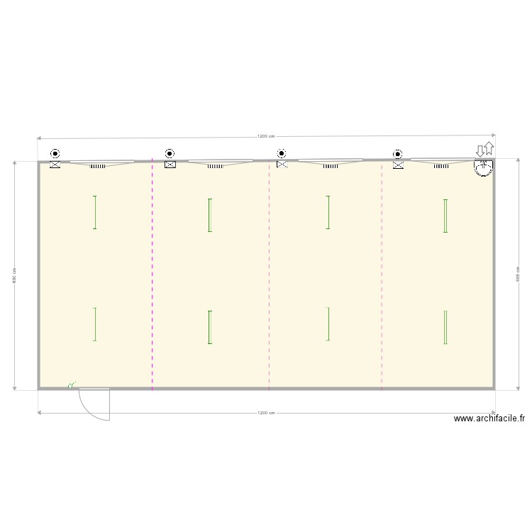 Commune de Juprelle. Plan de 1 pièce et 70 m2