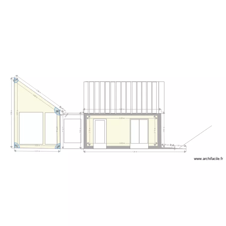 facade est 5. Plan de 