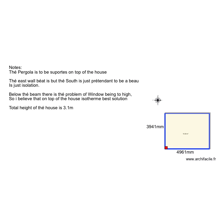 P&eacute;rgola Bruno Santos. Plan de 