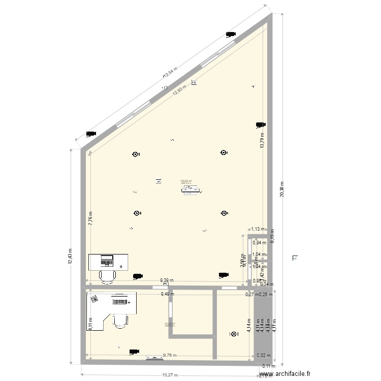 SITEAMNAL2. Plan de 3 pièces et 161 m2